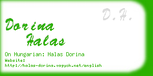 dorina halas business card